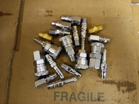 APPROX 18PCS 1/4" BSP AIR LINE EURO HOSE FITTINGS CONNECTOR