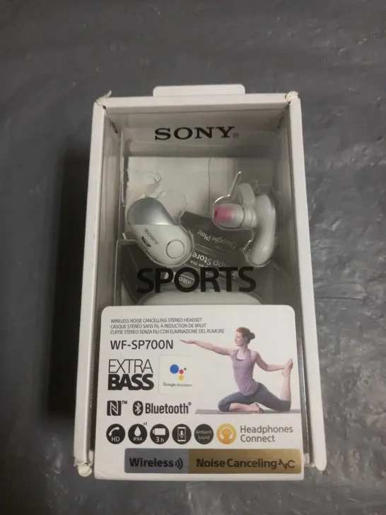 SONY SPORTS WIRELESS BLUETOOTH HEADPHONES WF-SP700N