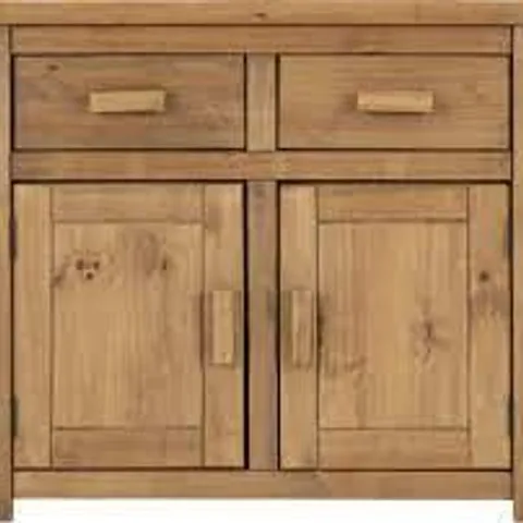 BOXED TORTILA 2 DOOR 2 DRAWER SIDEBOARD IN DISTRESSED WAXED PINE- W10071XD541X151MM