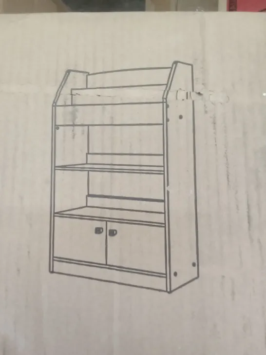 BOXED SOBUY 2 DRAW FREE STANDING SHELF UNIT - WHITE