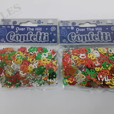 LOT OF 144 BRAND NEW 14G PACKS OF NO 40 OVER THR HILL CONFETTI IN ASSORTED COLOURS