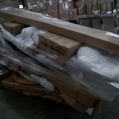 PALLET OF ASSORTED TABLE PARTS