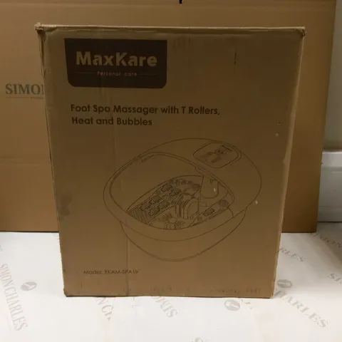 MAXKARE FOOT SPA MASSAGER WITH T ROLLERS, HEAT AND BUBBLES