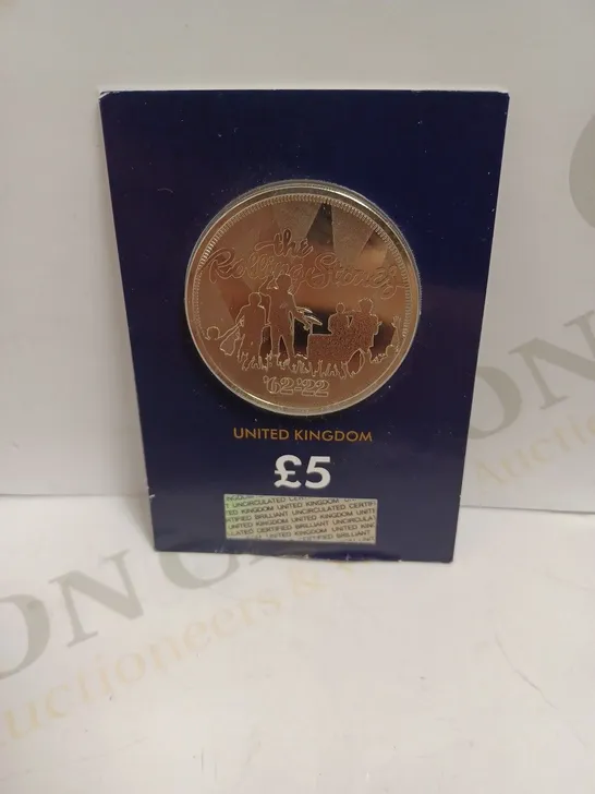 `THE ROLLING STONES` COLLECTABLE £5 COIN