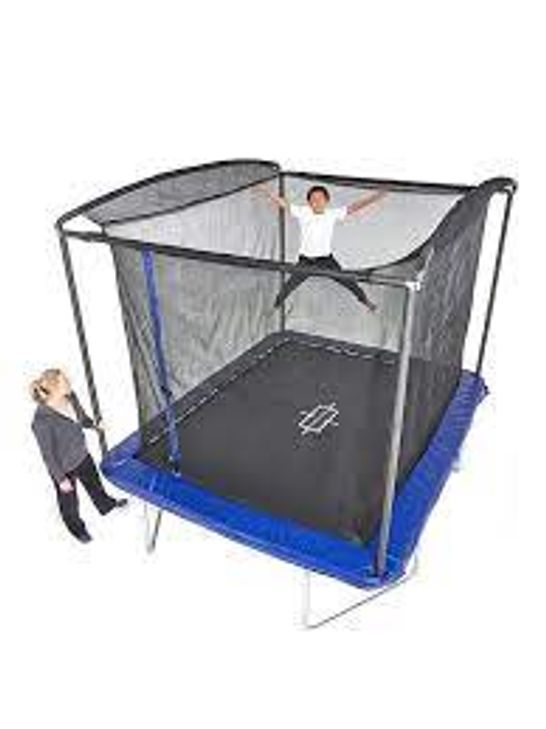 SPORTSPOWER 6X8FT RECTANGLE TRAMPOLINE WITH EASI STORE ENCLOSURE