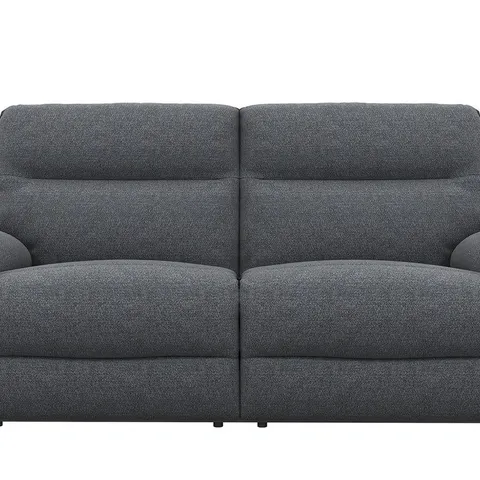 BOXED DESIGNER EXPRESSIONS 3 SEATER POWER RECLINER SOFA LIGHT/DARK GREY