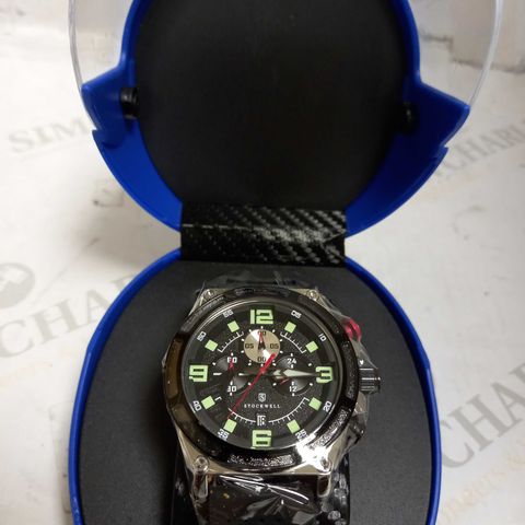 STOCKWELL CHRONOGRAPH STYLE RUBBER STRAP SPORTS WRISTWATCH 