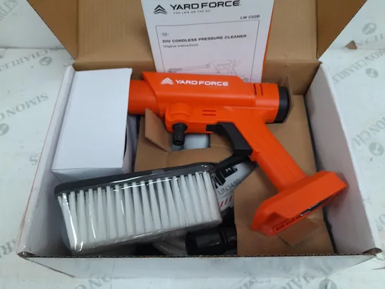 BOXED YARD FORCE 20V CORDLESS PRESSURE WASHER