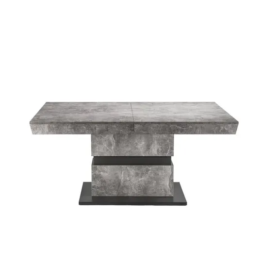 BOXED FAUVE PEDESTAL DINING TABLE (1 BOX)