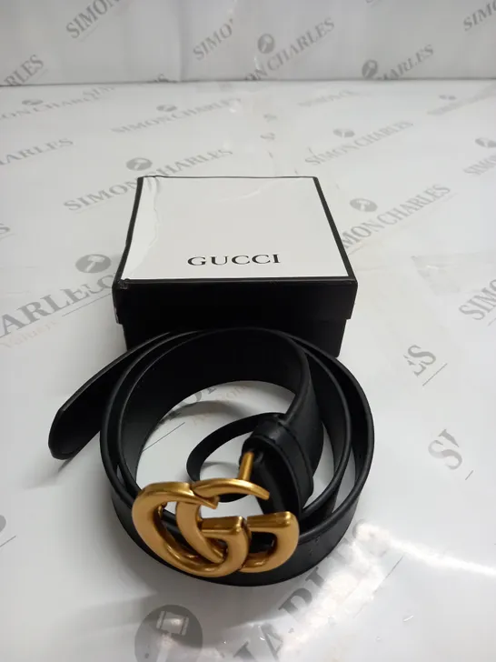 BOXED LEATHER GUCCI BELT 