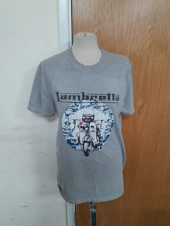 LAMBRETTA GRAPHIC TSHIRT IN GREY SIZE L