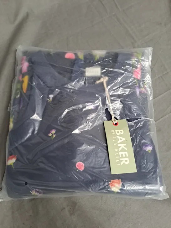 TED BAKER FLORAL AIRTEX SCUBA DRESS, NAVY - SIZE 10 YEARS 