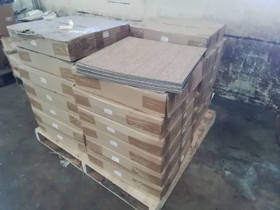 26 BOXES OF BRAND NEW SISEL WEAVE AND BROWN CARPET TILES