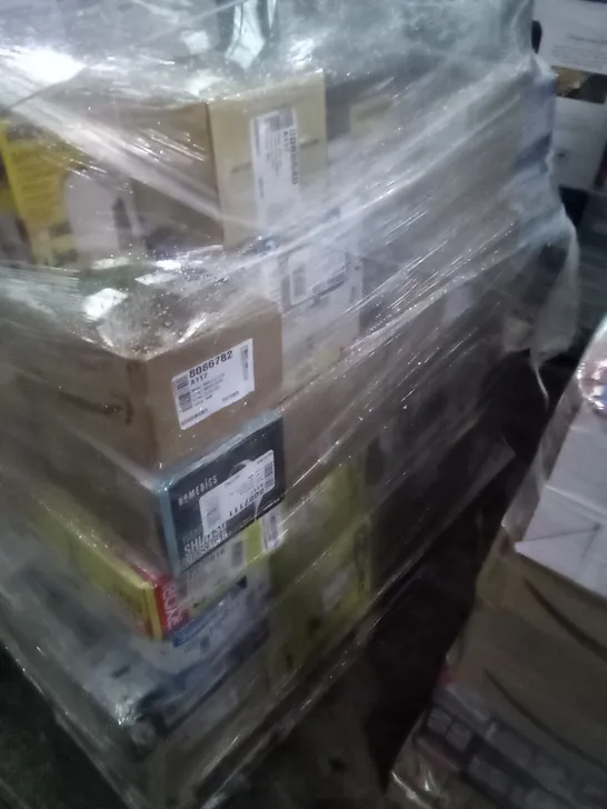 PALLET OF APPROXIMATELY 86 ASSORTED ELECTRICAL ITEMS TO INCLUDE  TOOLS , LIGHTING. AND KITCHEN APPLIANCES 