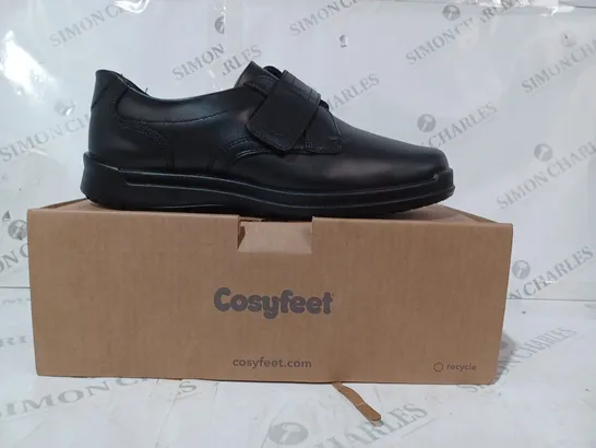 BOXED PAIR OF COSYFEET SHOES IN BLACK UK SIZE 12.5