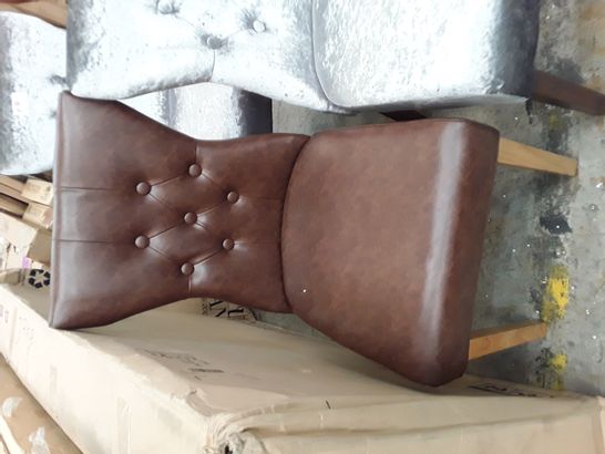 DESIGNER DARK BROWN FAUX LEATHER DINING CHAIR