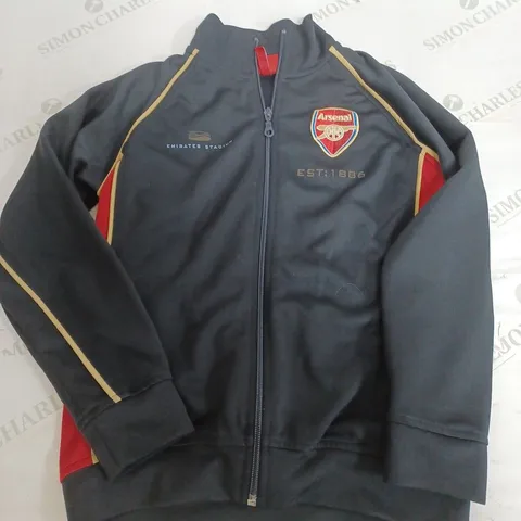 ARSENAL FOOTBALL CLUB ZIP UP JACKET IN BLACK - 9-10 YEARS