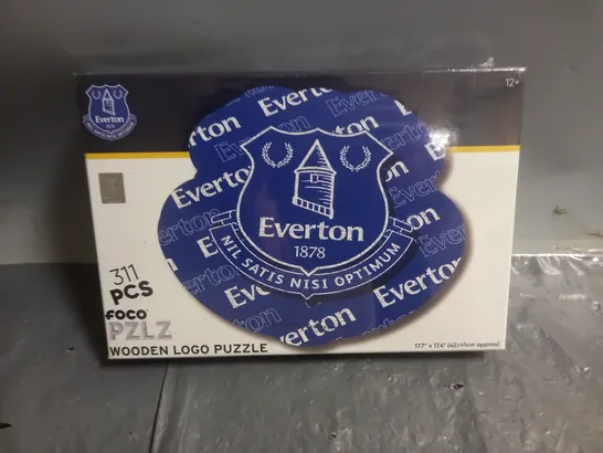 SEALED EVERTON 311-PIECE WOODEN LOGO PUZZLE