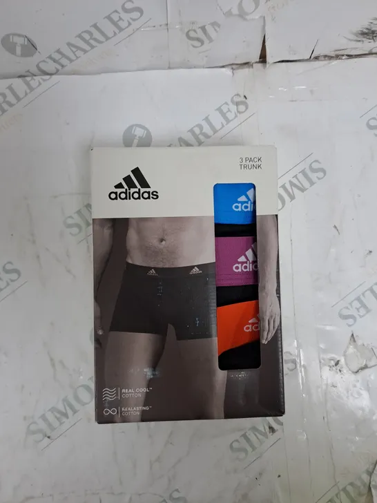 ADIDAS 3 PACK BOXERS MULTI COLOURS - LARGE 