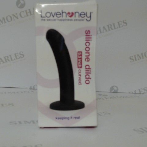 BOXED LOVE HONEY SILICONE DILDO 5.5" CURVED KEEPING IT REAL