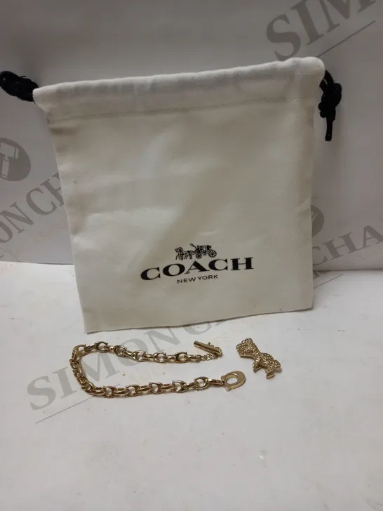 COACH CHAIN PAVE REXY GOLD BRACELET  RRP £175