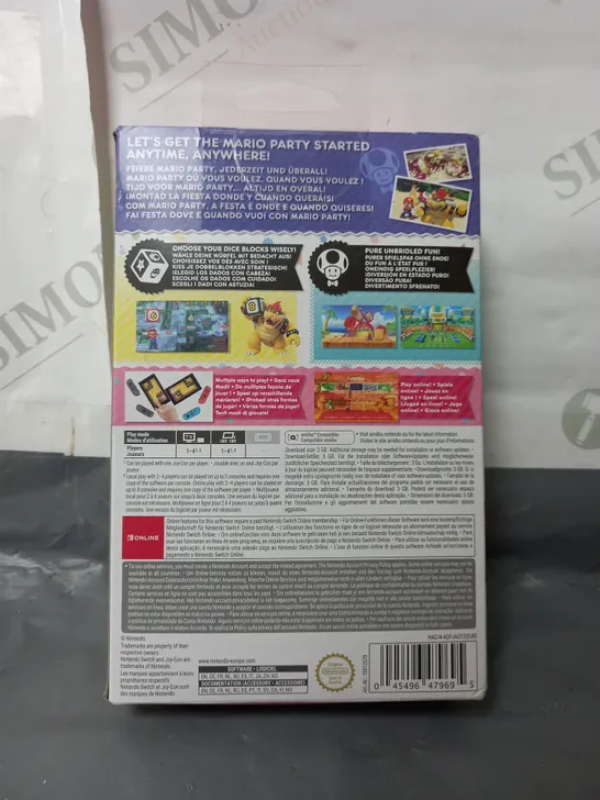 BOXED & SEALED SUPER MARIO PARTY + JOYCON PASTEL PURPLE/PASTEL GREEN