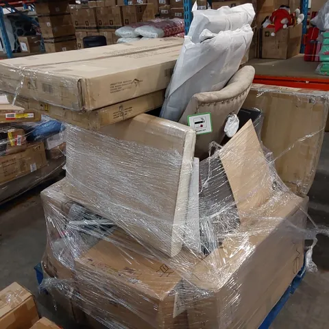 PALLET OF ASSORTED FURNITURE AND LOOSE HARDWARE PARTS