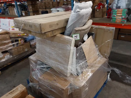 PALLET OF ASSORTED FURNITURE AND LOOSE HARDWARE PARTS