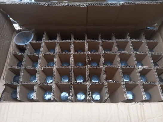 BOX OF APPROXIMATELY 50 MINI GLASS BOTTLES