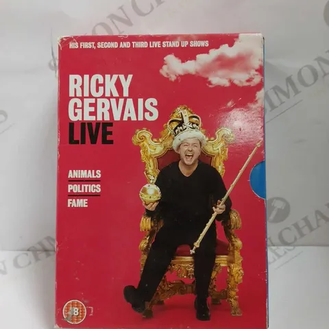 RICKY GERVAIS LIVE 3 DISC BOX SET