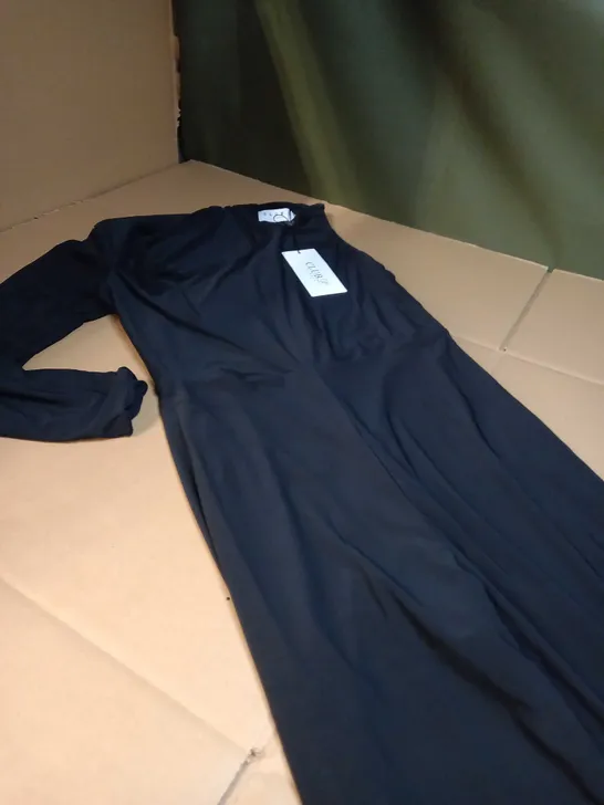 CLUB L BLACK ONE SHOULDER JUMPSUIT - SIZE 14