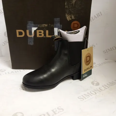 BOXED DUBLIN FOUNDATION JODHPUR BLACK BOOTS SIZE 1