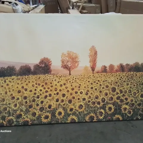 NOTHING BUT SUNFLOWERS  - WRAPPED CANVAS ART PRINT