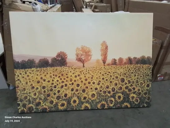 NOTHING BUT SUNFLOWERS  - WRAPPED CANVAS ART PRINT