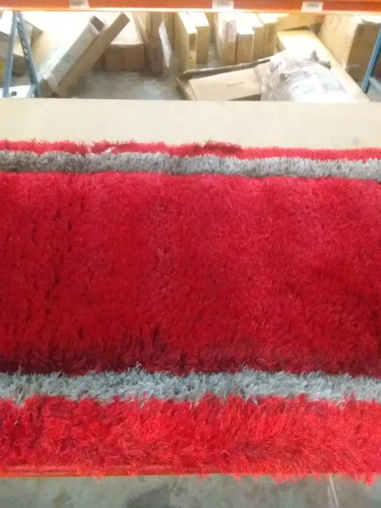 YELLVILLE RED/GREY RUG - 60 X 110CM