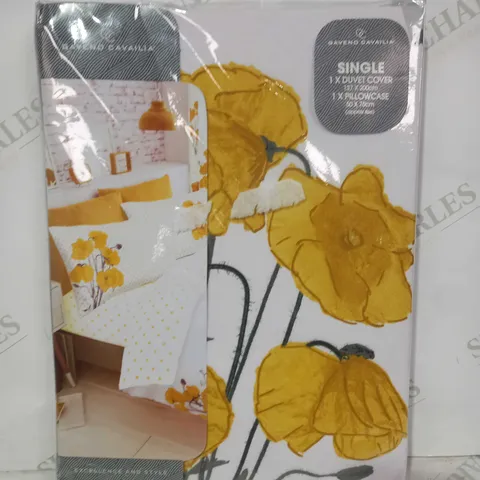 GAVENO CAVAILIA DUVET COVER AND PILLOWCASE IN YELLOW - SINGLE