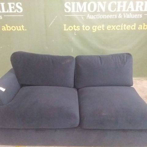 NAVY PLUSH FABRIC 2 SEATER SECTION 