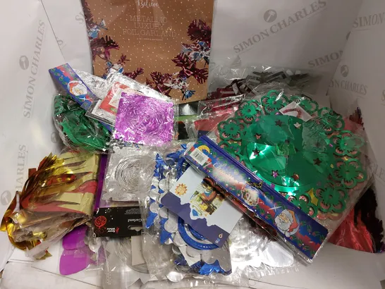 LOT OF FOIL DECORATIONS - CHRISTMAS DECORATIONS, GARLANDS, PARTY DECORATIONS