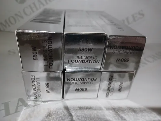 LOT OF 6 X 30ML ANASTASIA BEVERLY HILLS LUMINOUS FOUNDATION - 580W 