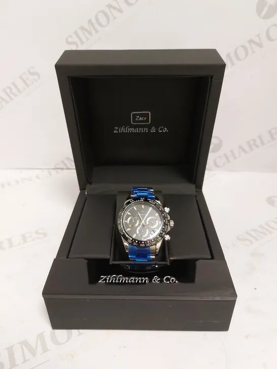 MENS ZIHLMANN & Co Z400 WATCH – CHRONOGRAPH MOVEMENT – STAINLESS STEEL STRAP –  3ATM WATER RESISTANT 