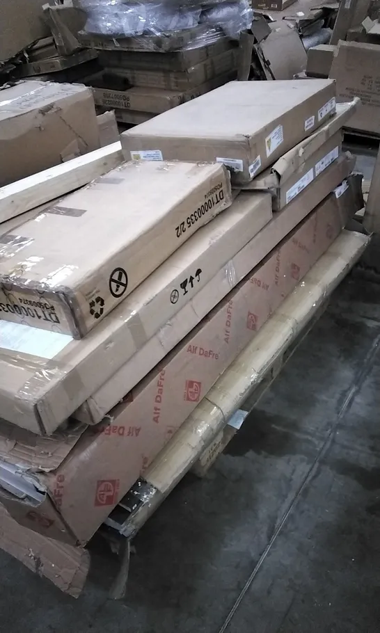 PALLET OF ASSORTED BOXED FURNITURE PARTS FOR WARDROBE, CABINET AND DOOR