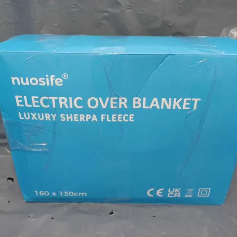 BOXED NUOSIFE ELECTRIC OVER BLANKET IN GREY - 160x130cm