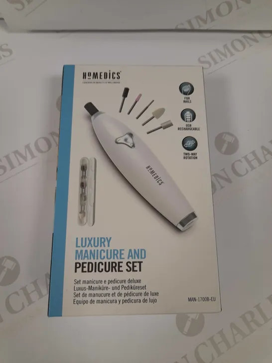 BOXED HOMEDICS LUXURY MANNICURE AND PEDICURE SET