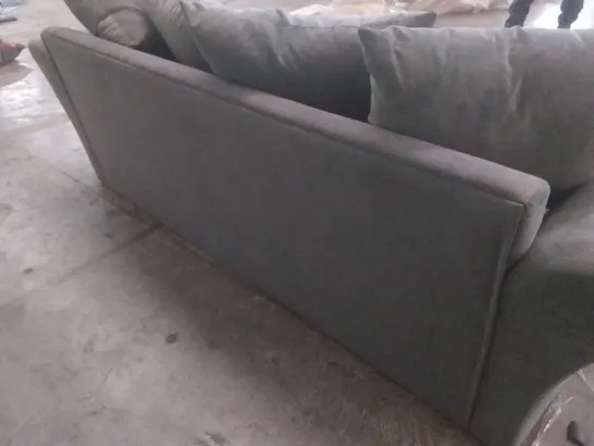 DESIGNER 3 SEATER SOFA GREY WITH SCATTER CUSHIONS