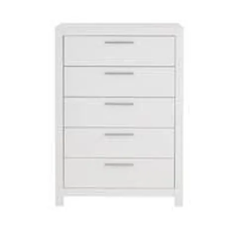 RIO 5 DRAWER CHEST WHITE (2 BOXES)