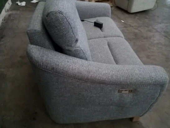 QUALITY BRITISH DESIGNER G PLAN LUCCA 2 SEATER ELECTRIC RECLINING DBL B974 AROLA SKY FABRIC 