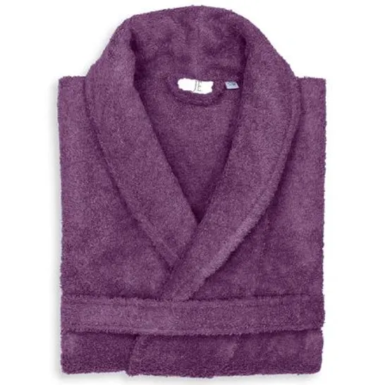 HOME EGYPTIAN COTTON BATHROBE IN PURPLE