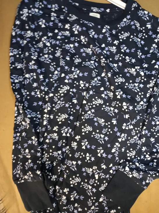 JOHN LEWIS FLORAL TOP AND PANTS SET IN BLUE SIZE 8