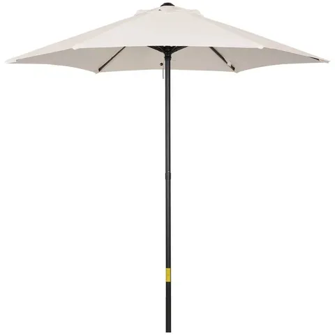 BOXED MCKENNEY 2M TRADITIONAL PARASOL IN WHITE 