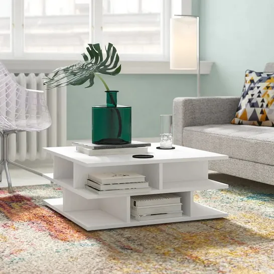 BOXED COFFEE TABLE WHITE